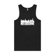 White logo mens singlet